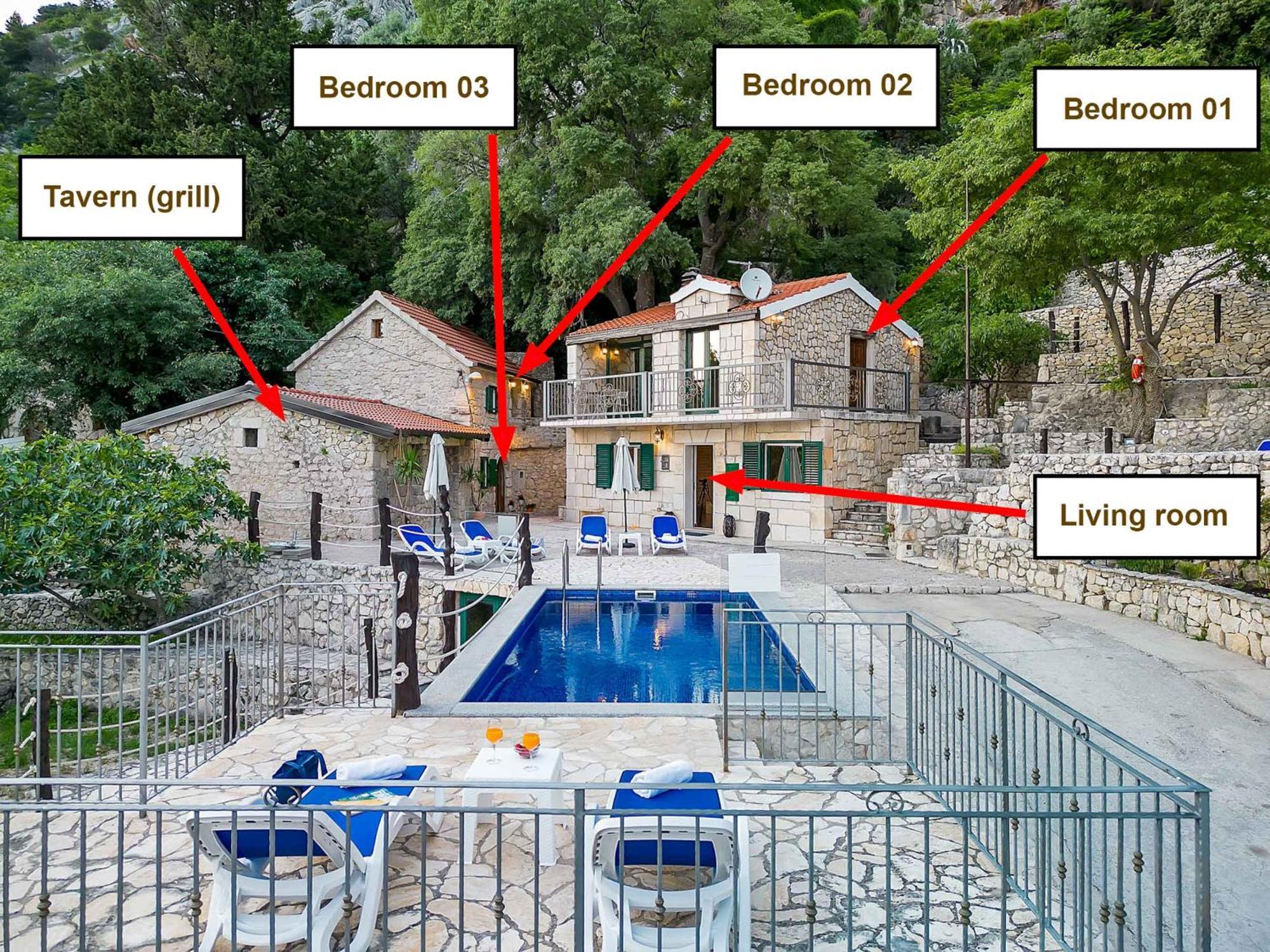 Stonehouse Residence In Makarska With Heated Pool Eksteriør bilde